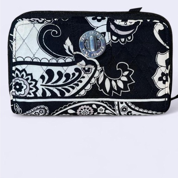 Vera Bradley Black and White Floral Wallet - Picture 1 of 3